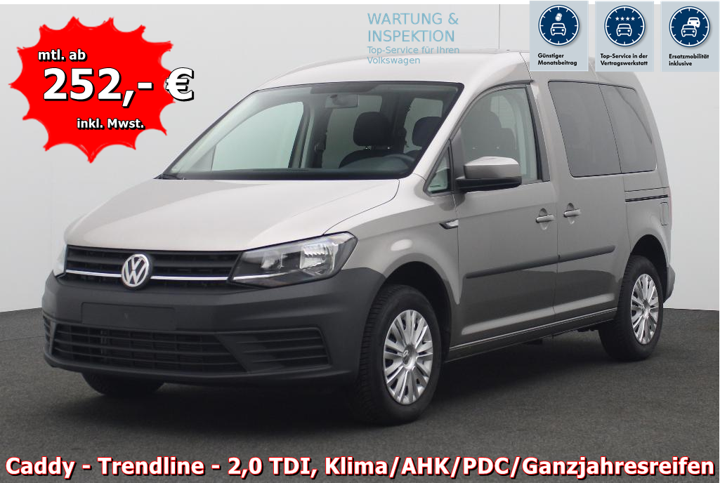 Volkswagen Caddy Trendline - 2,0 TDI, Klima/AHK/PDC/Ganzjahresreifen image