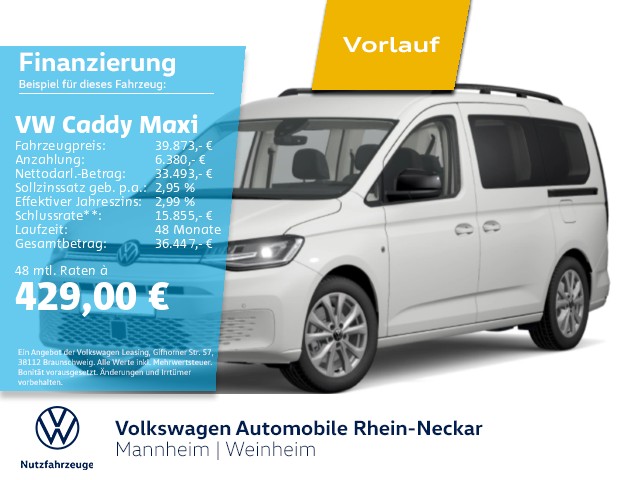 Volkswagen Caddy Maxi Life 7-Sitzer 1.5 TSI EU6 DSG AHK LED ACC image