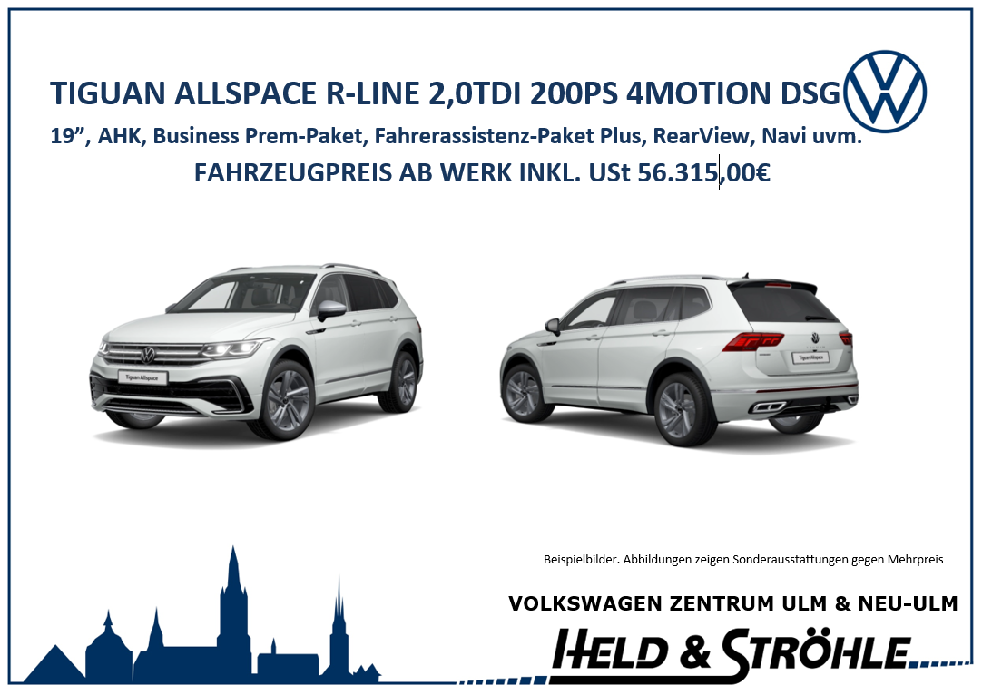 Volkswagen Tiguan Allspace R-Line SONDERMODELL 2,0 lTDI 4M 200 PS DSG AHK, NAV, 19", Business uvm image