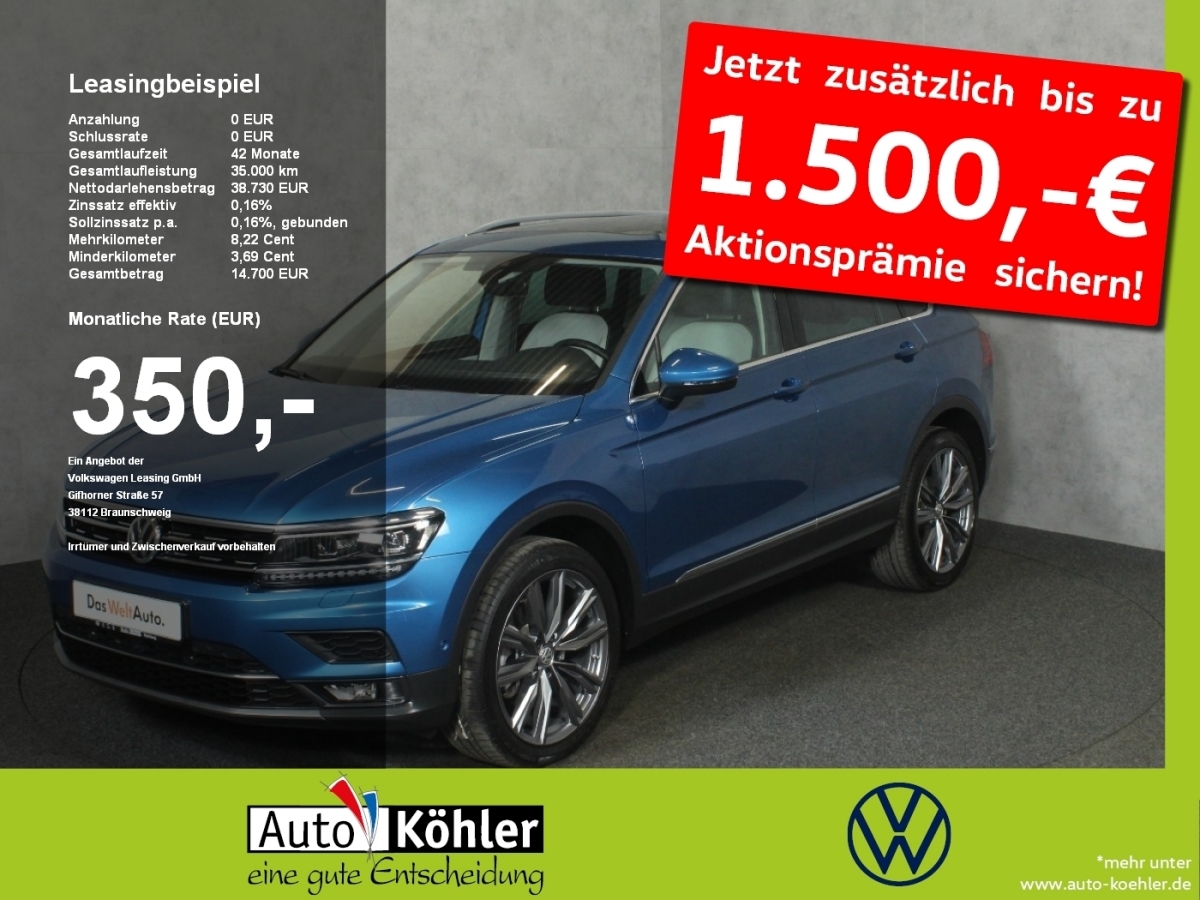 Volkswagen Tiguan Highline TDi 4M DSG Easy Open & Close-Paket **Sonderleasingbeispiel nur noch bis 31.07.** image