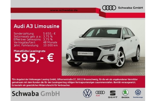 Audi A3 8Y  Limousine 35 TDI S line S tronic