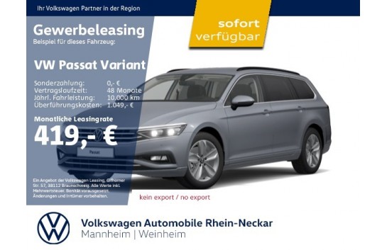 VW Passat B8  Variant 2.0 TDI SCR Business 4MOTION DSG