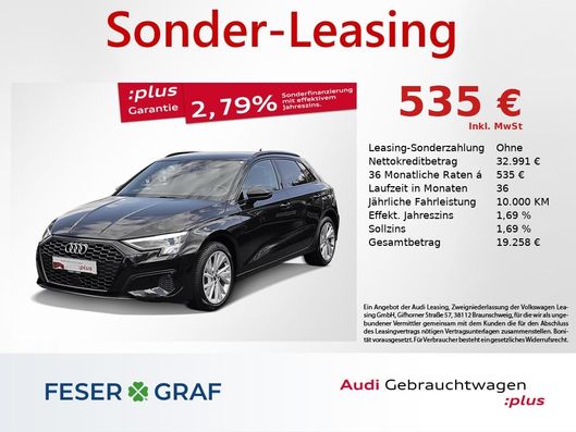 AUDI A3 Sportback 35TDI S tronic /LED/ACC/Optik schwa image