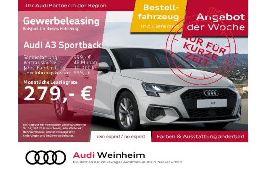 Audi A3 8Y  Sportback 30 TDI S tronic