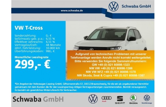 VW T-Cross 1.Generation  1.0 TSI OPF Life DSG (7-Gang)