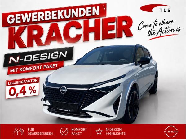 Nissan Qashqai N-Design *Gewerbekracher* weiß / schwarz 158PS Leder, Head UP, 360 Grad ,Komfort Paket image