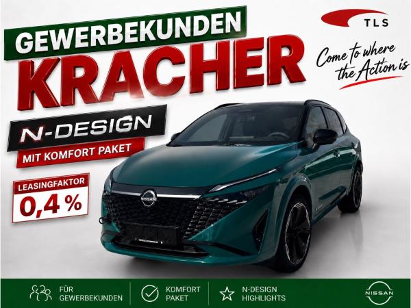 Nissan Qashqai N-Design *Gewerbekracher* deep ocean / schwarz 158PS Leder, Head UP, 360 Grad ,Komfort Paket image