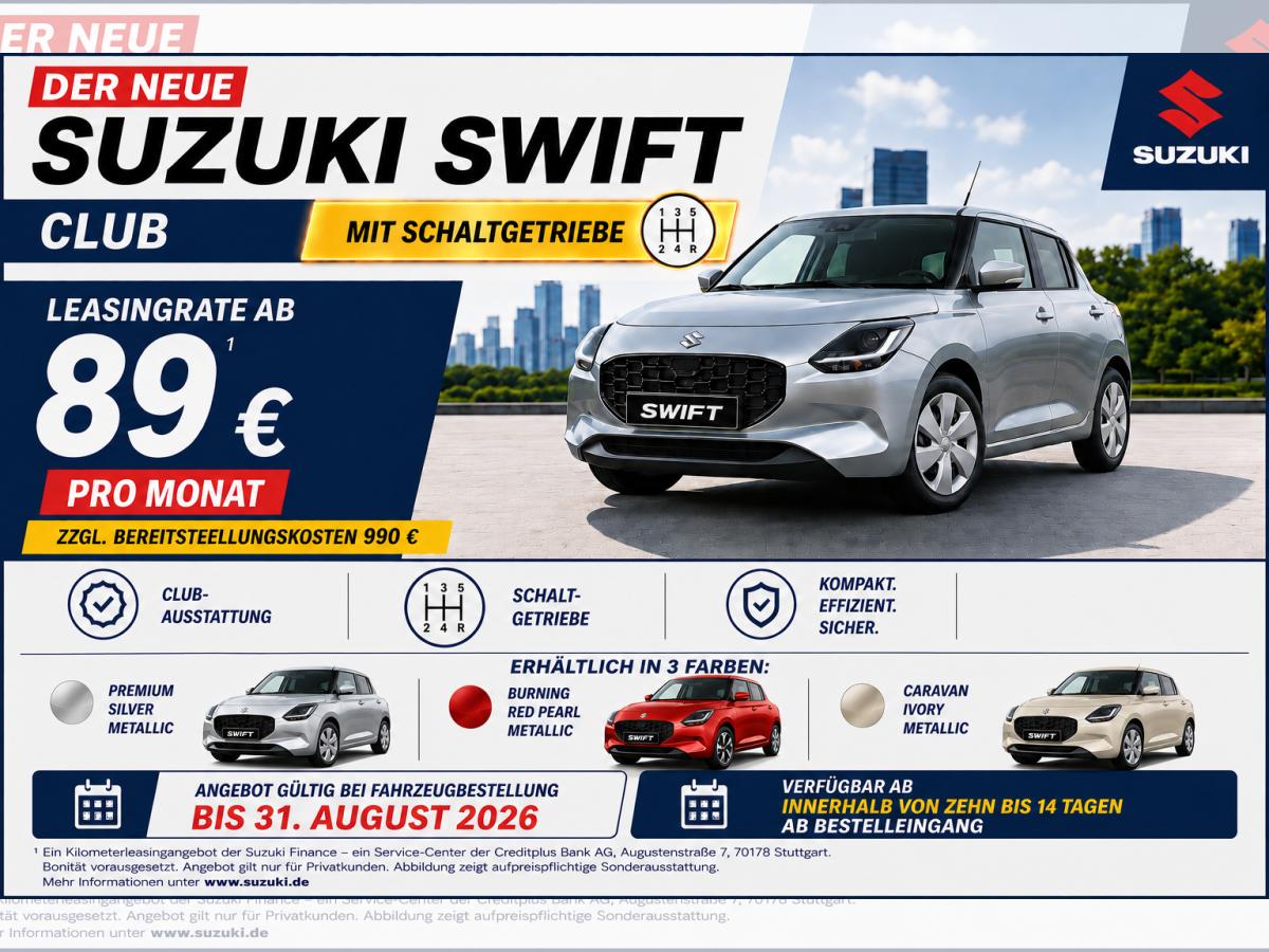 Suzuki Swift "Club" Nur bis 31.08.2026 !!! Verschiedene Farben !!! image