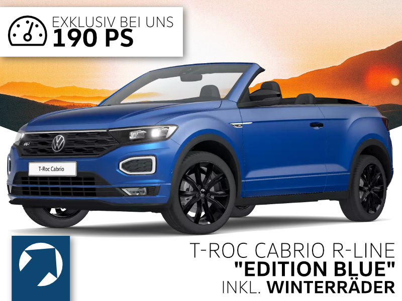 Volkswagen T-Roc Cabrio R-Line +ALUWINTERRÄDER+ "Edition Blue" 1.5 TSI (190 PS) DSG*Sonderleasing image