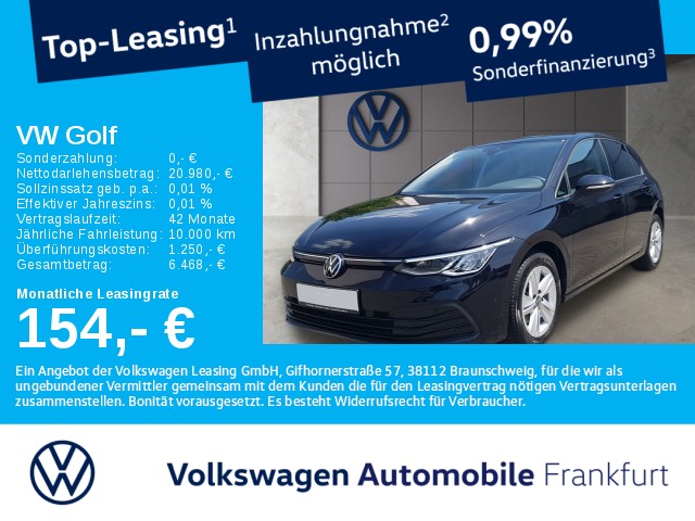 Volkswagen Golf VIII 1.5 TSI Life Navi PRO LED DAB+ ACC FrontAssist LaneAssist 1,5 Life BT096 TSIM6F image