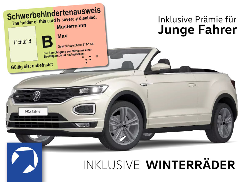 Volkswagen T-Roc Cabrio R-Line 1,5 TSI OPF (150 PS) DSG *WINTERRÄDER* nur für Fahrer unter 21 und Schwerbehinderung image