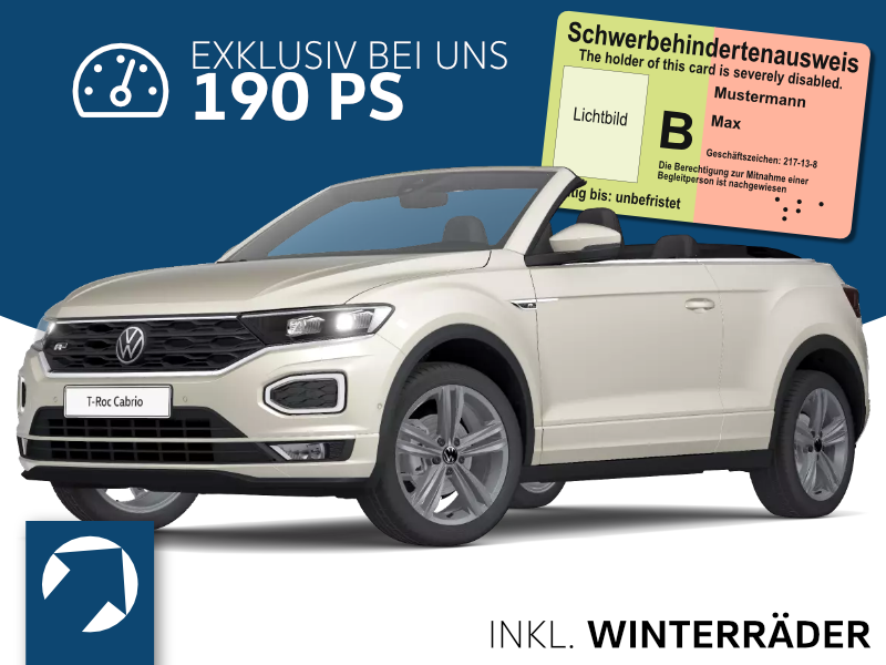 Volkswagen T-Roc Cabrio R-Line 1,5 TSI OPF (190 PS) DSG *WINTERRÄDER*NAVI*LEDER* Behindertenangebot nur bis 30.06.21 image